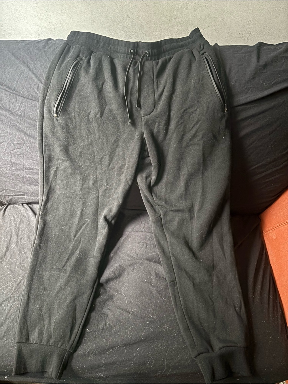 Avalanche Black Zippered Jogger Sweatpants